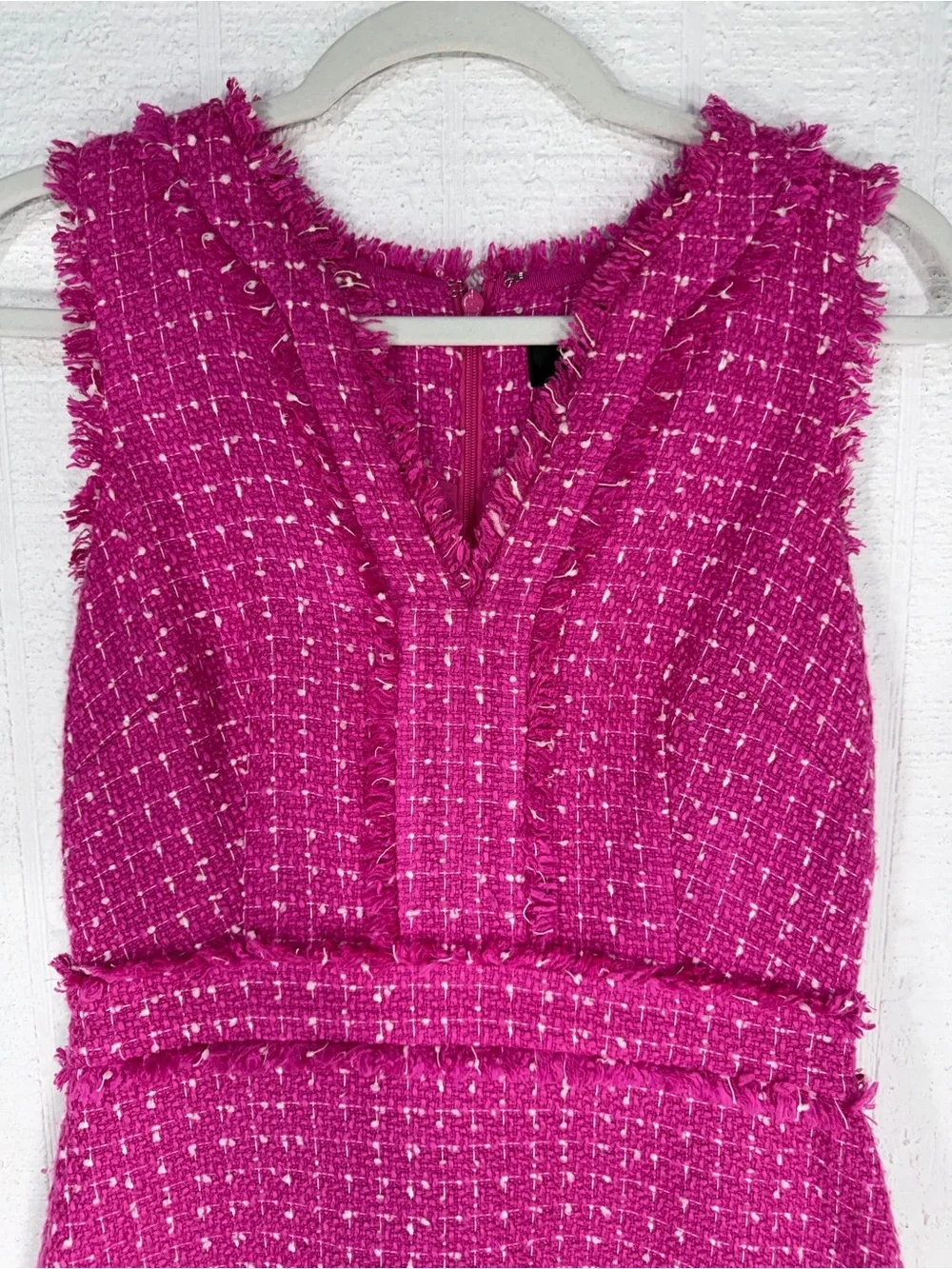 J. Crew tweed pink sleeveless mini dress size 0